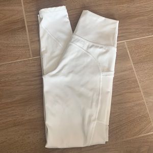 Cute white work out leggings